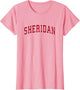 Sheridan Wyoming WY Vintage Sports Design Red Design