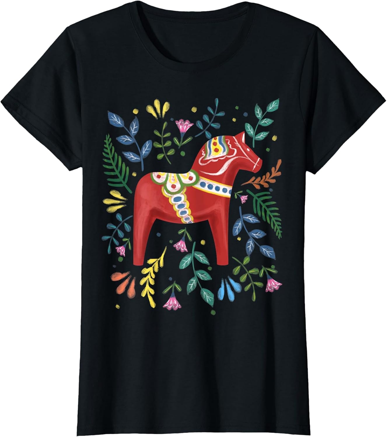 Swedish Dala Horse Folk Art Sweden Flag Dalahelmsoljd