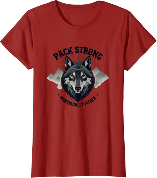 Pack Strong Individually Fierce Wolf Design