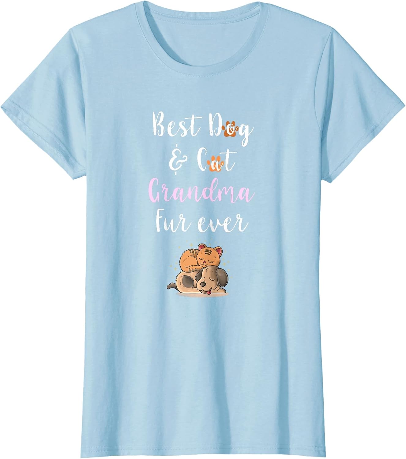 Best Dog & Cat Grandma Fur Ever Funny Fur Kid Granny Saying