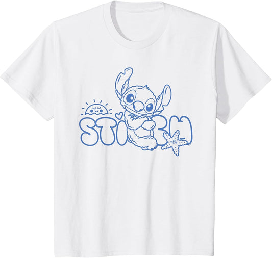 Kids Disney Stitch Fluffy Summer Sun Beach Vibes