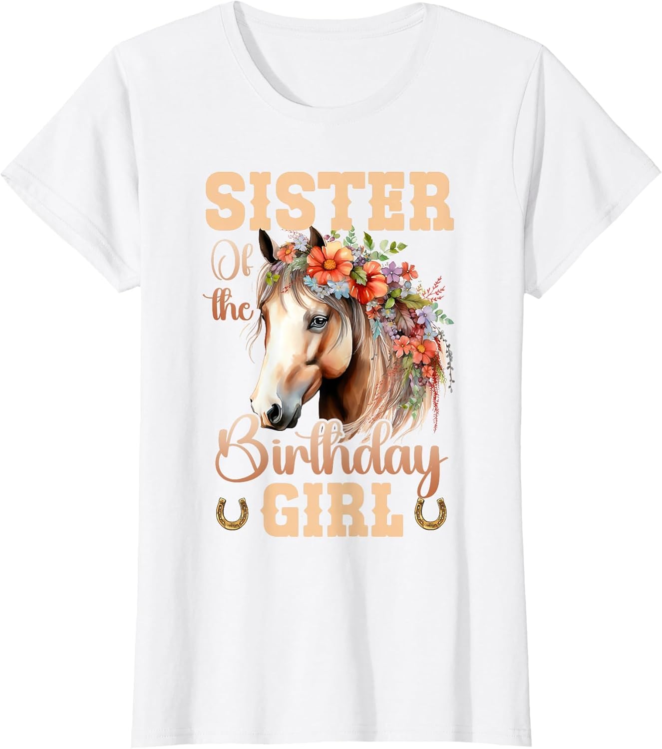 Cute Sister of The Birthday Girl Horse Family Party