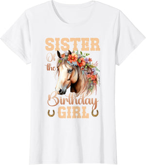 Cute Sister of The Birthday Girl Horse Family Party