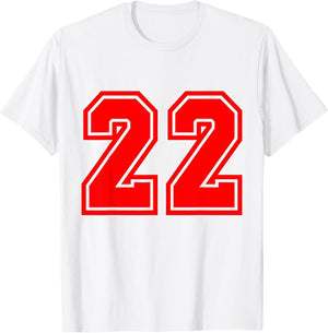 Number #22 Red Varsity Favorite Number