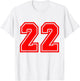 Number #22 Red Varsity Favorite Number