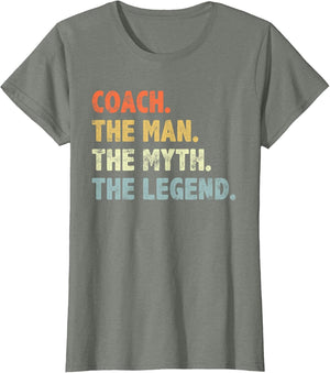 Coach The Man Myth Legend for Dad Grandpa