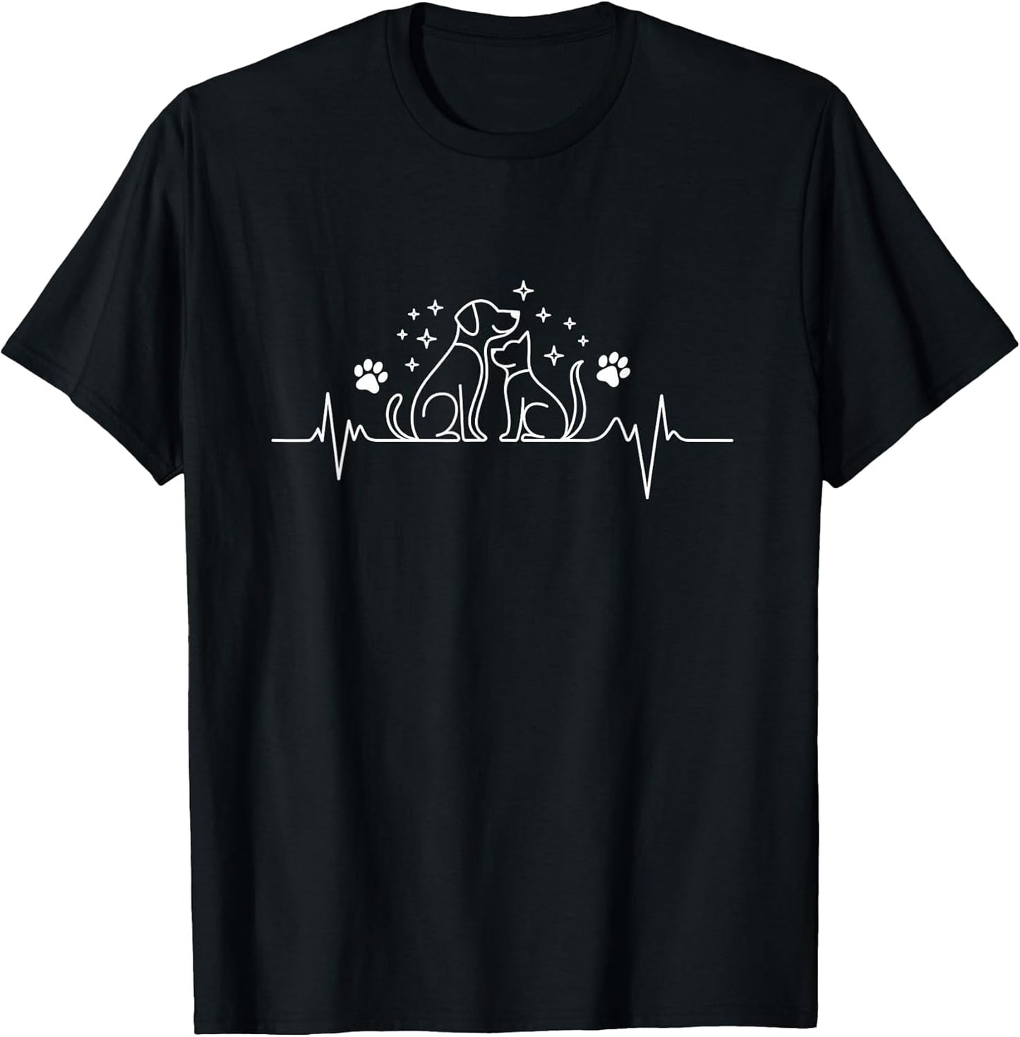 Heartbeat Dog and Cat Lovers Vet Tech Vetinary Men