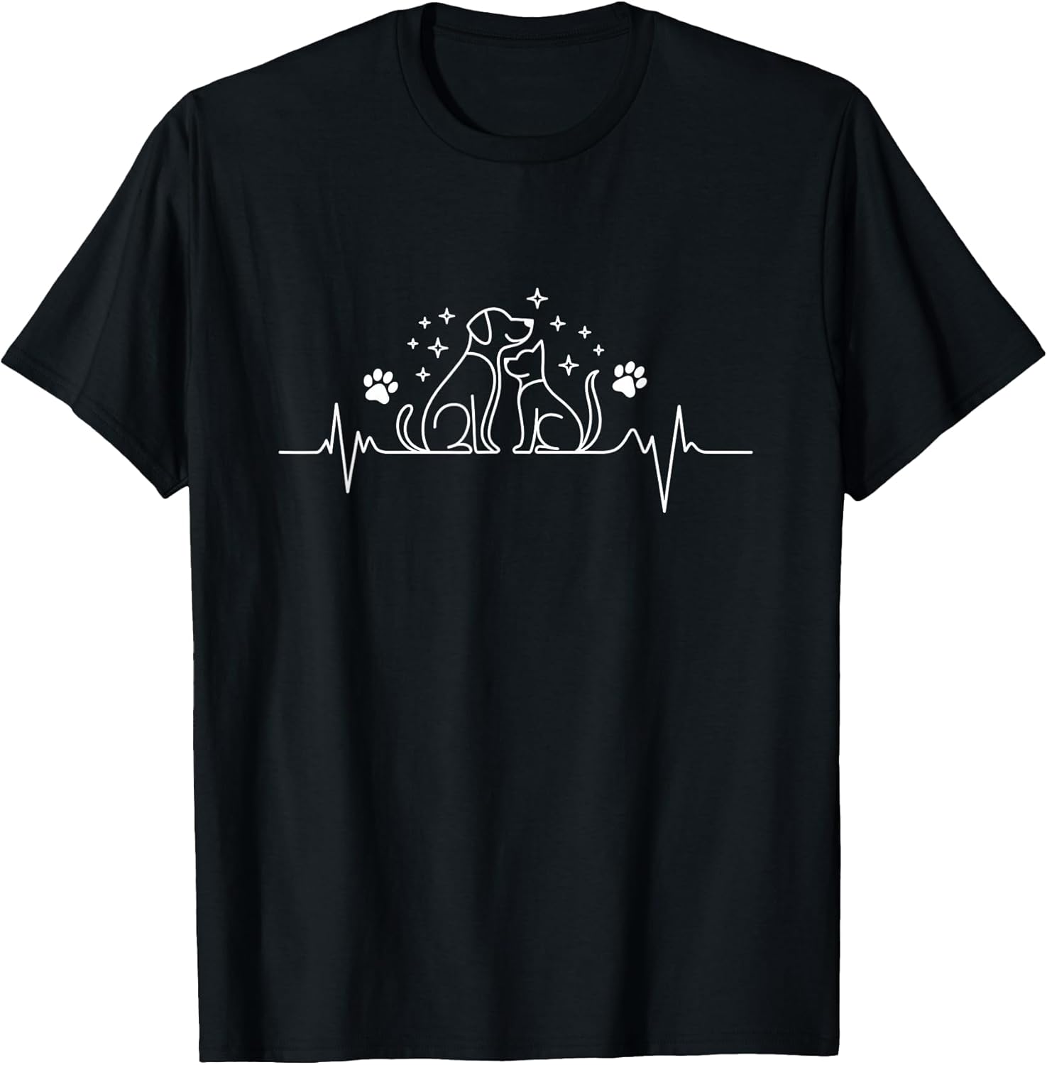 Heartbeat Dog and Cat Lovers Vet Tech Vetinary Men