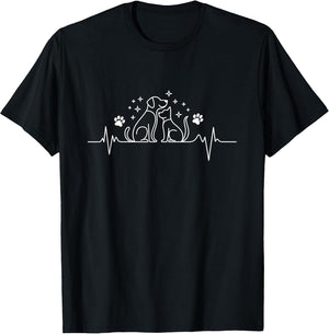 Heartbeat Dog and Cat Lovers Vet Tech Vetinary Men
