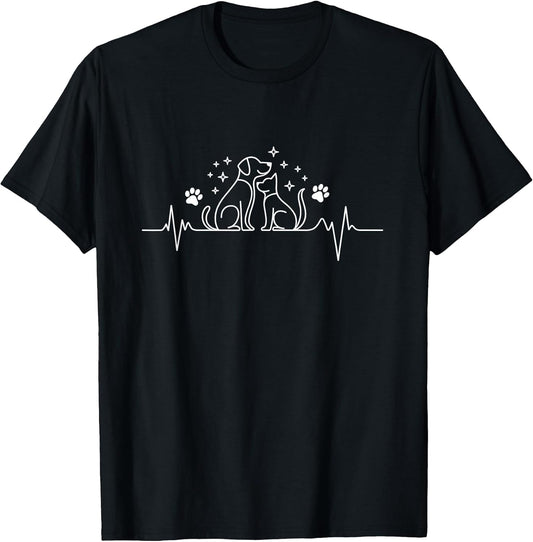 Heartbeat Dog and Cat Lovers Vet Tech Vetinary Men