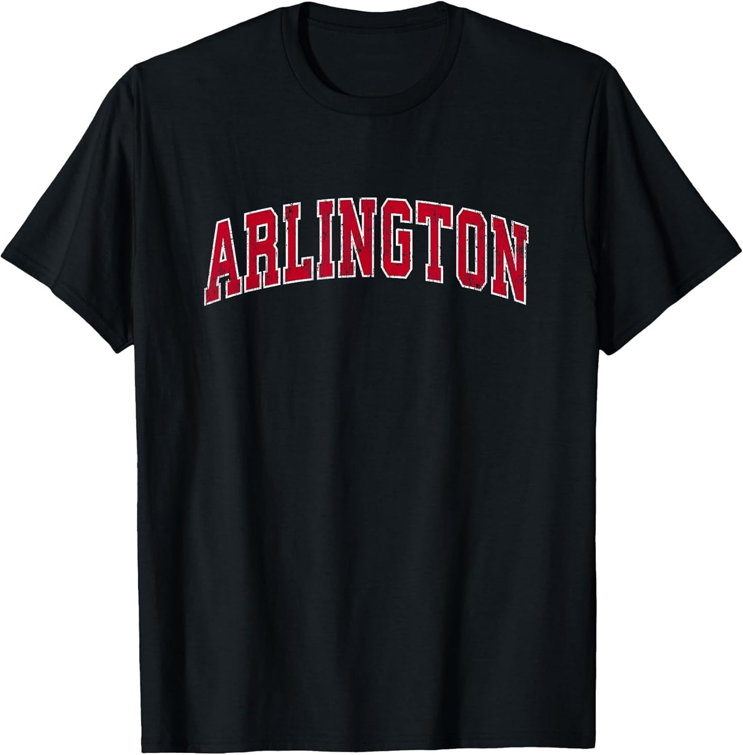 Arlington Massachusetts MA Vintage Sports Design Red Design