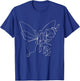 Butterfly Flowers Cute Trendy Abstract Line Art Aesthetic