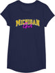 Vintage Michigan Girl Retro Pink Michigan Women and Girls