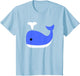 Cute Colorful Blue Whale