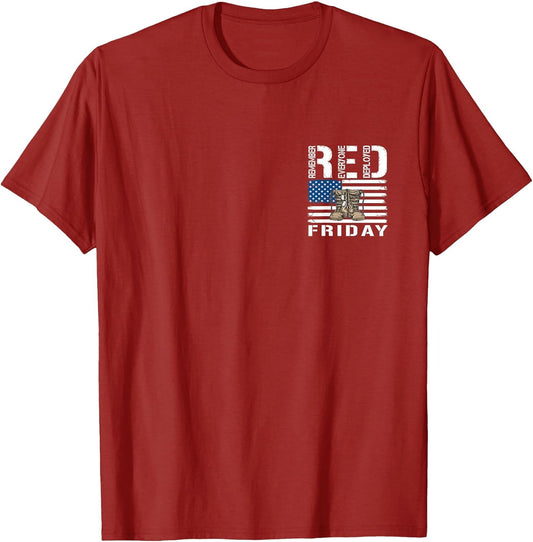 (2 Sided Print) Red Friday Military Veteran Deployed
