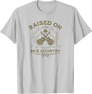 Raised On 90's Country Music Vintage Funny Retro Southern