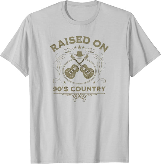 Raised On 90's Country Music Vintage Funny Retro Southern