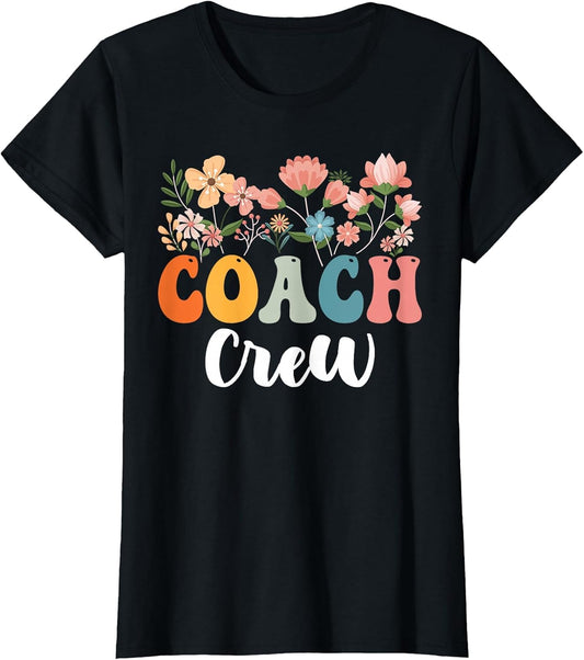 Coach Crew Team Retro Groovy Vintage First Day of School