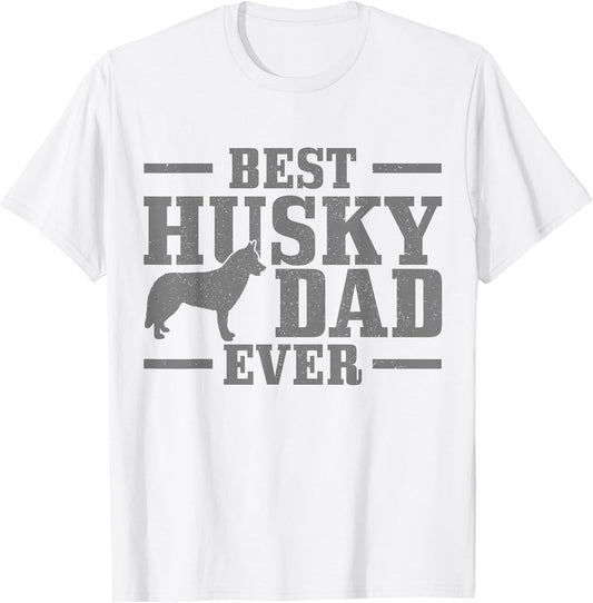 Best Husky Dad Ever Funny Dog Owner Vintage Husky