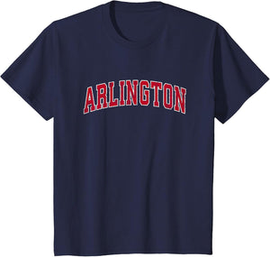 Arlington Massachusetts MA Vintage Sports Design Red Design