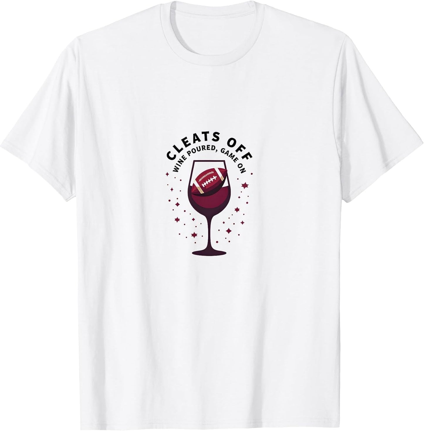 Sunday Funday Football Wine Lover Women's Game Day Saying , Men, White, X-Large