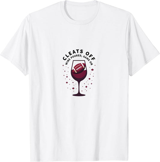 Sunday Funday Football Wine Lover Women's Game Day Saying , Men, White, X-Large