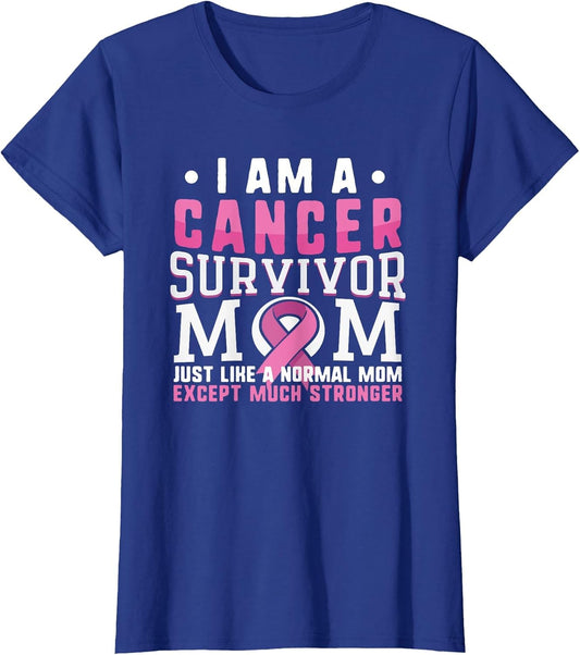 Breast Cancer Survivor Shirt Support Pink Ribbon Normal Mom