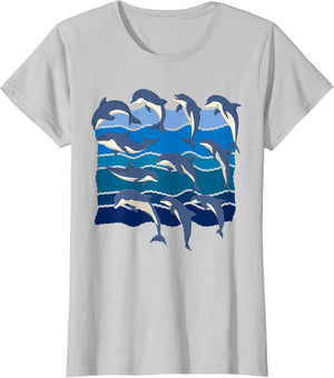 Ocean Dolphins Sea Animal Lover Waves Dolphin