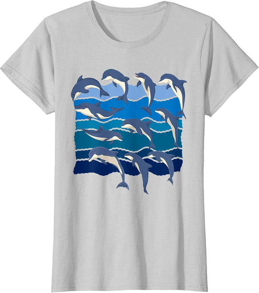 Ocean Dolphins Sea Animal Lover Waves Dolphin