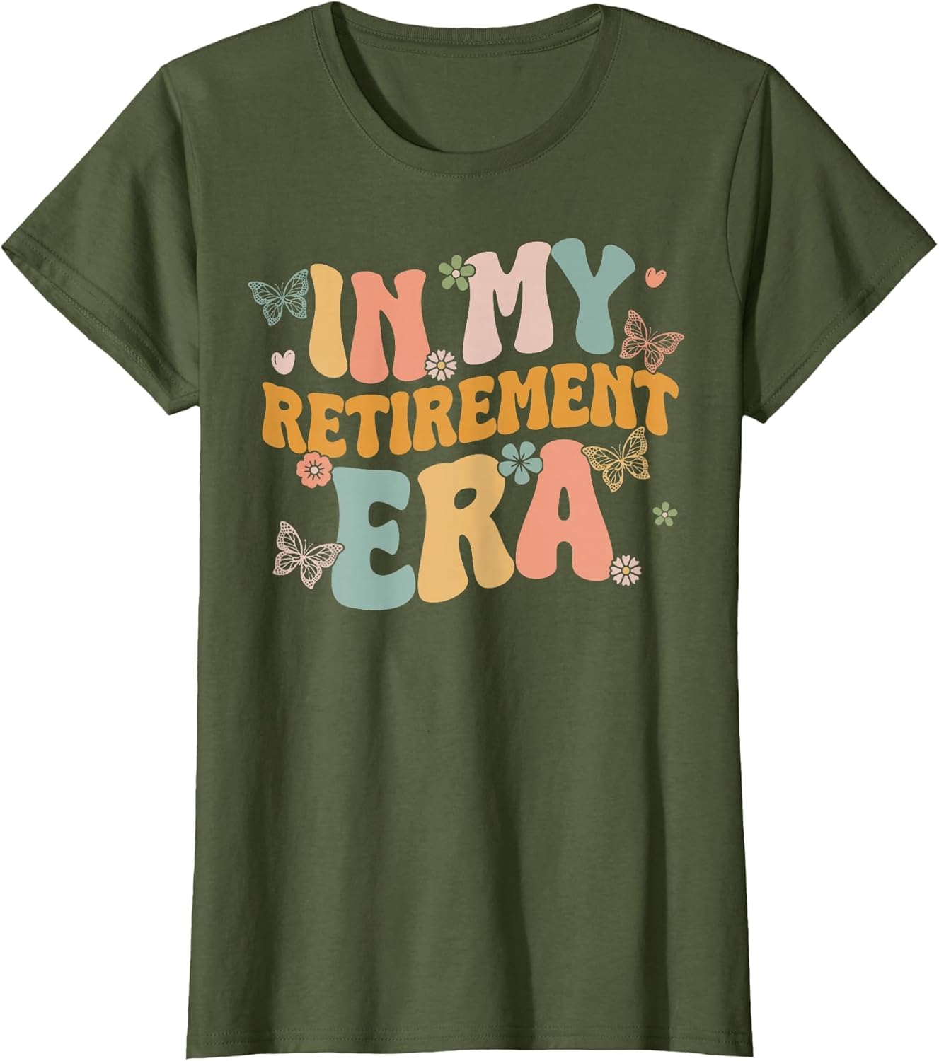 Groovy Floral in My Retirement Era Funny Women Retired Retro