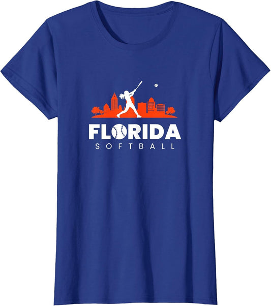 Florida Softball Vintage Minimalist Retro Softball Lover