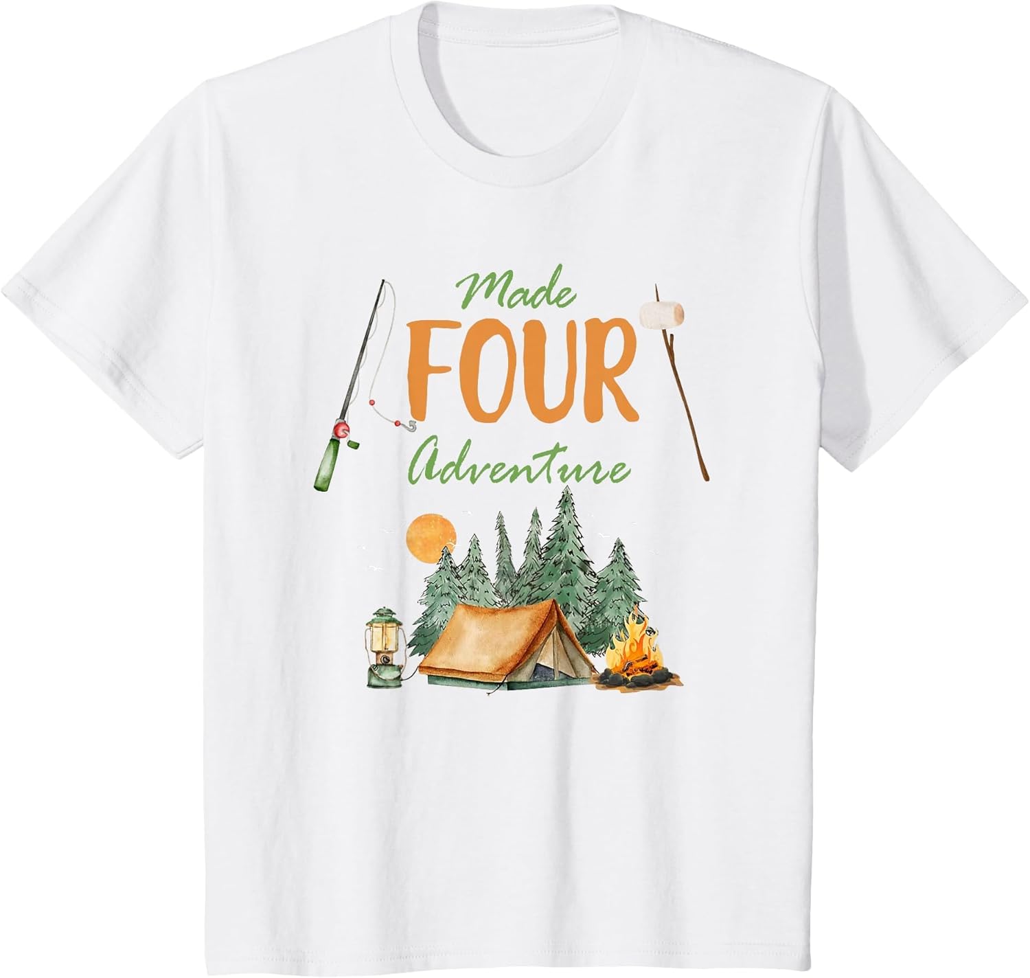 Made Four Adventure 4th Birthday Camping Outdoor Themed