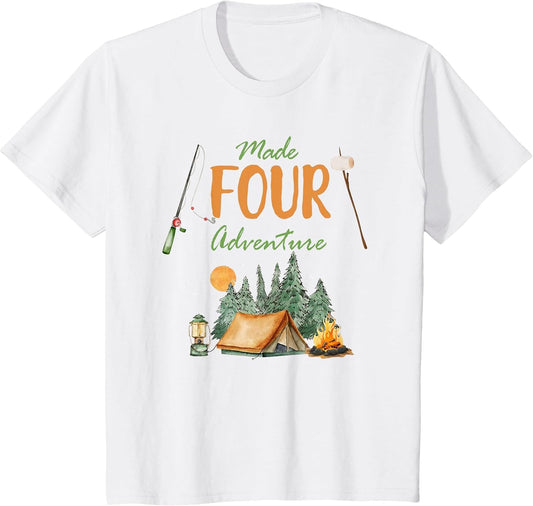 Made Four Adventure 4th Birthday Camping Outdoor Themed