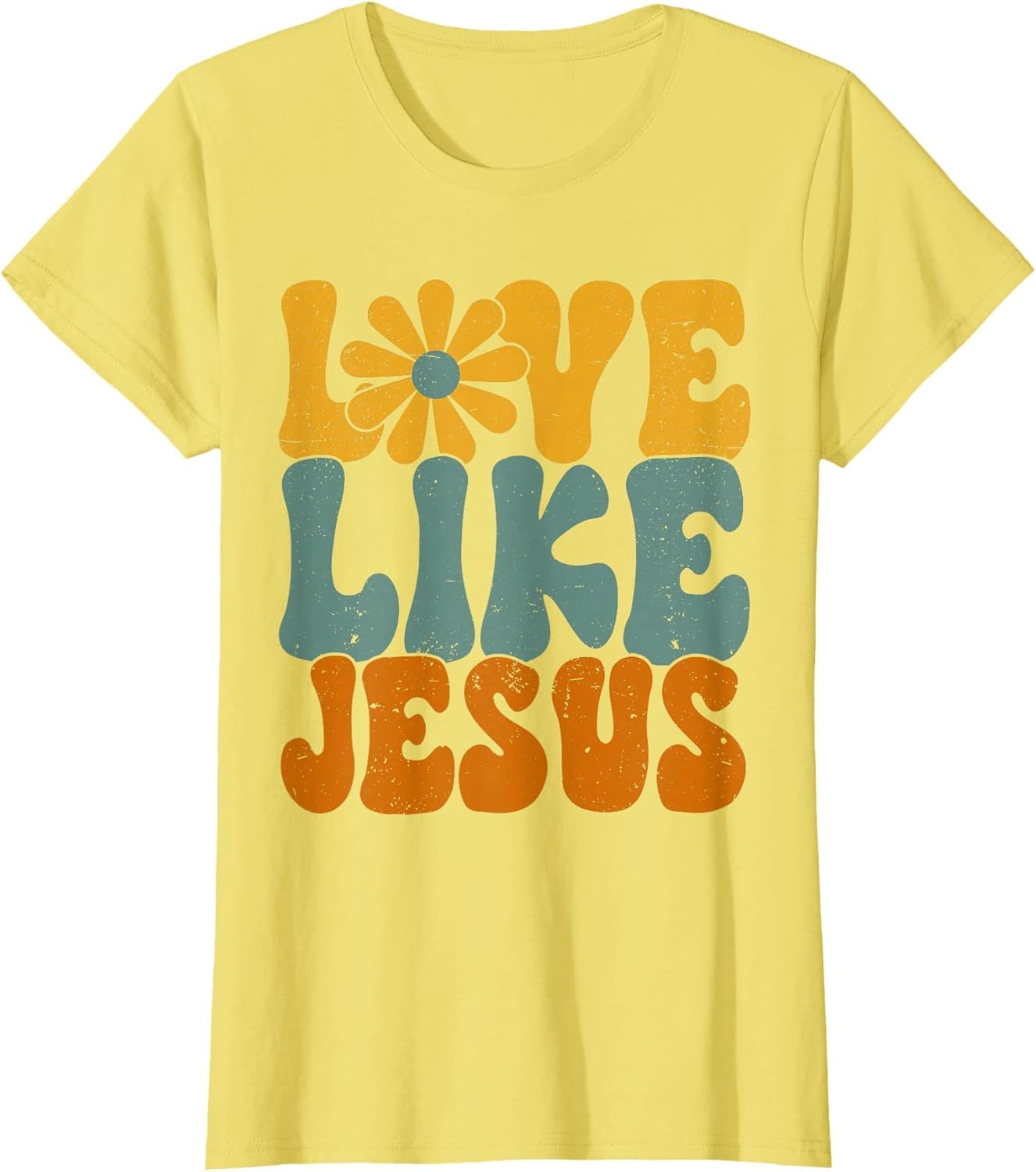 Christian Retro Love Like Jesus Religious Faith God 70s