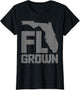 Florida FL Grown State Map Pride Vintage