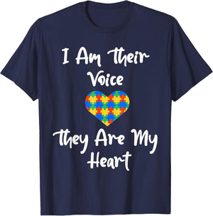 I Am Their Voice They are My Heart Fun Autism Teacher