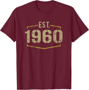 Est 1960 Vintage Style Established 1960 Birthday Design