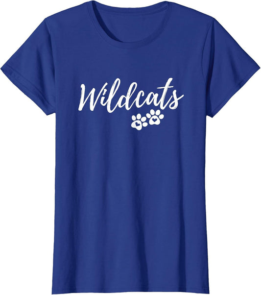 Wildcats - Fancy Script with Heart Paws