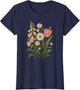 Botanical Flowers Daisies Tulip Foxglove Butterfly Garden