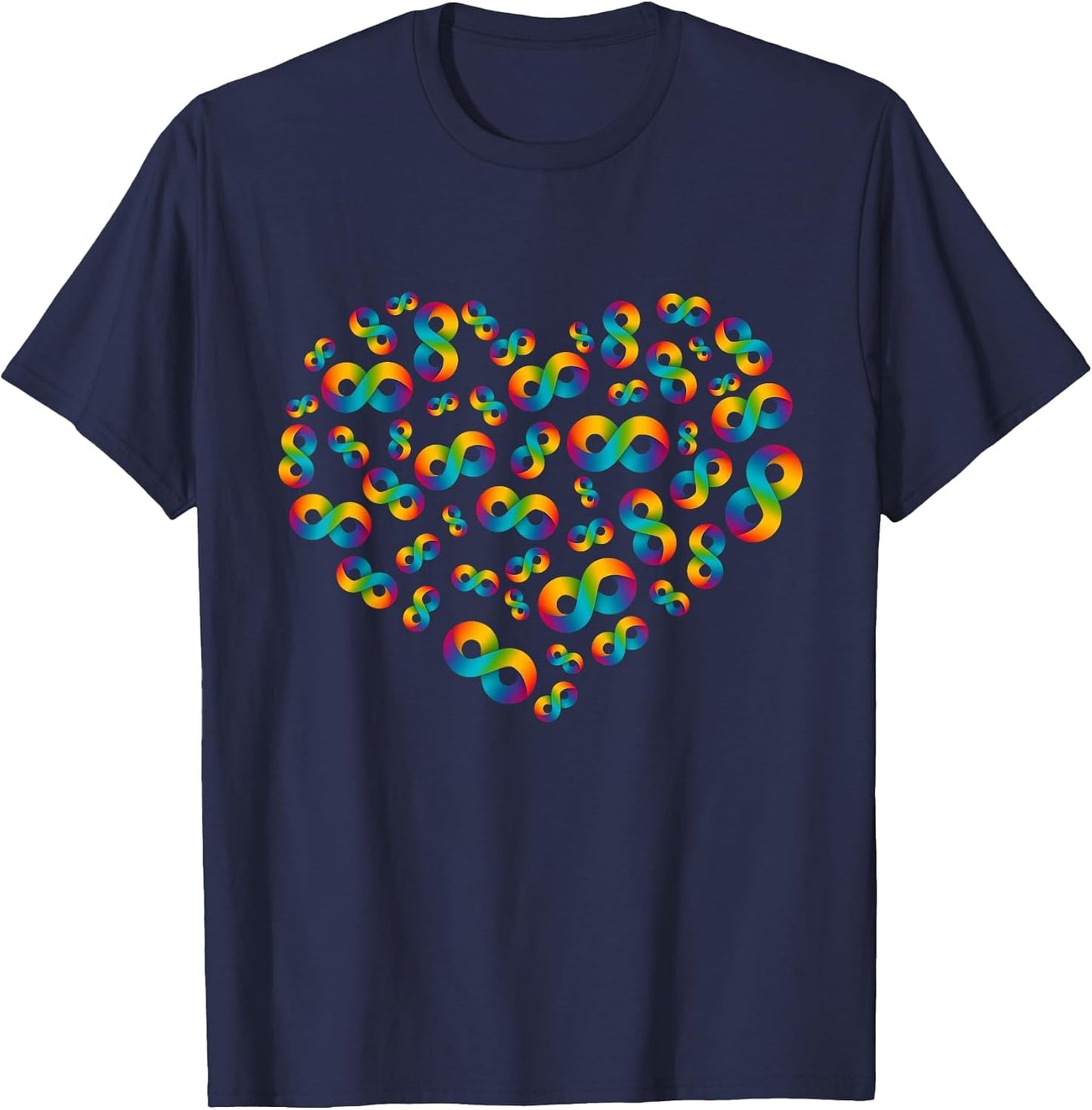 Autism Awareness Heart Acceptance Rainbow Infinity Symbol
