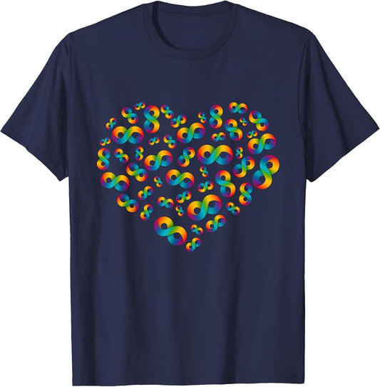 Autism Awareness Heart Acceptance Rainbow Infinity Symbol