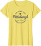Vintage Pittsburgh Circle Logo Men Retro Throwback Souvenir