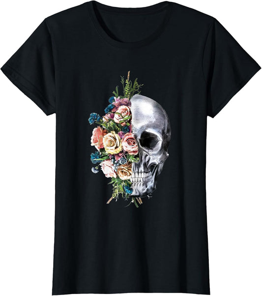 Flower Skull Sugar Roses Girls Halloween