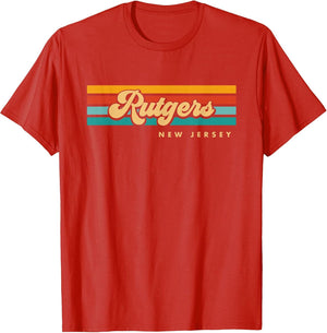 Vintage Sunset Stripes Rutgers, New Jersey