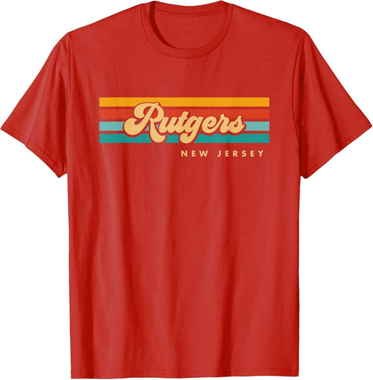 Vintage Sunset Stripes Rutgers, New Jersey