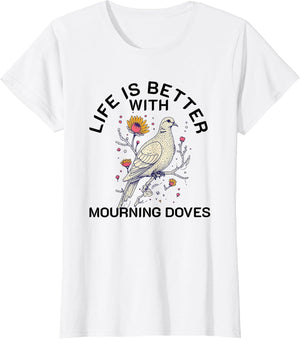 Mourning Dove Retro Vintage Bird Lover Women Men Girl Boys