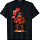 Funny Valentines Day Bigfoot Heart Balloons Sasquatch Boys