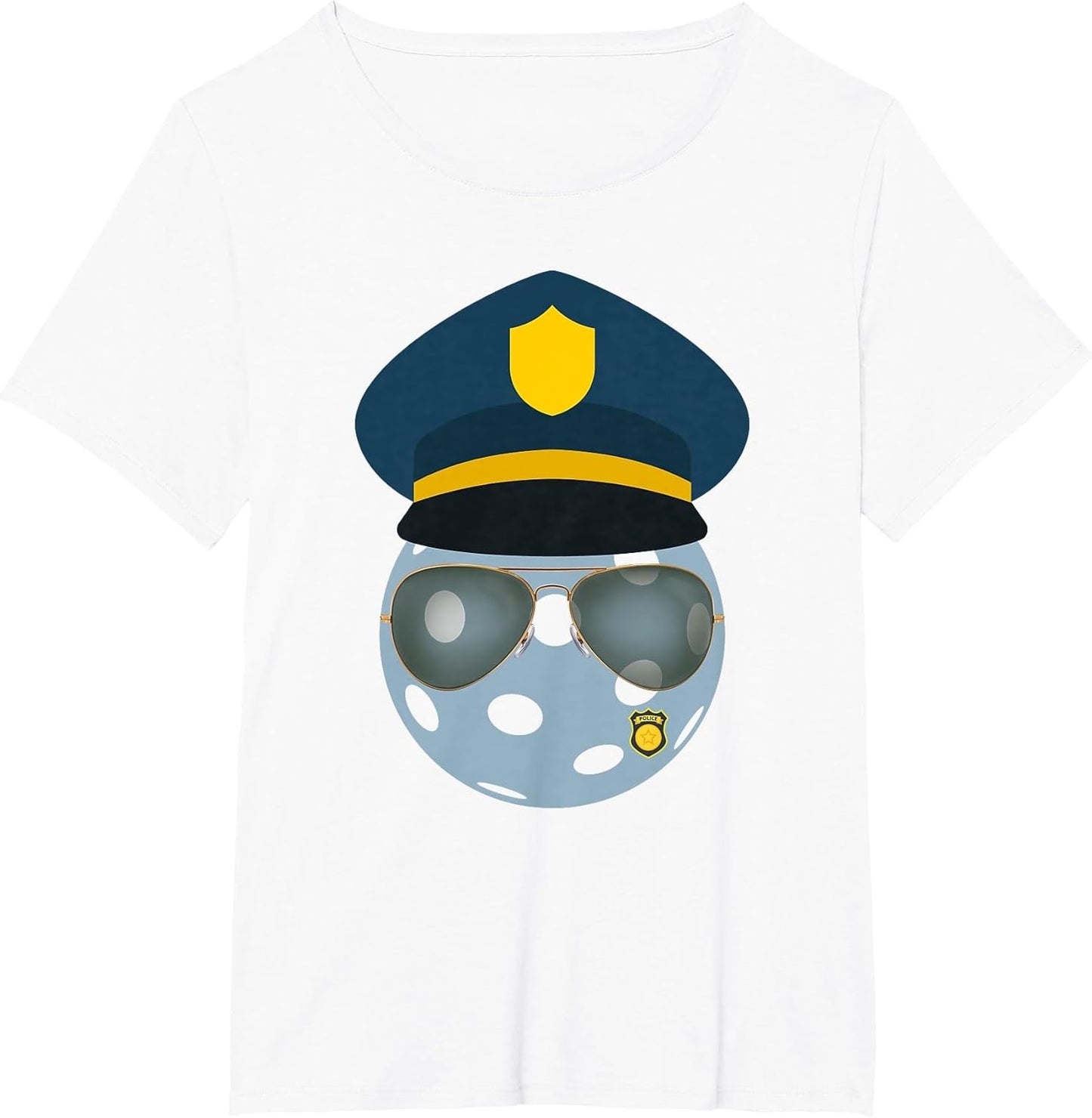 Funny Police Officer Pickleball Lover Player Coach Fan