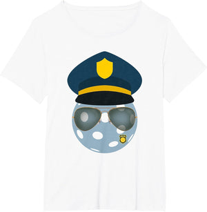 Funny Police Officer Pickleball Lover Player Coach Fan