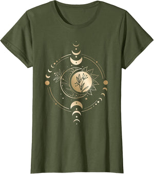 Mystic Moon and Sun Phase Celestial Boho Vintage